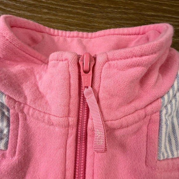 Vineyard Vines Girls Quarter-Zip Shep Shirt Pink Seersucker Sz S Preppy Cotton - Picture 5 of 13